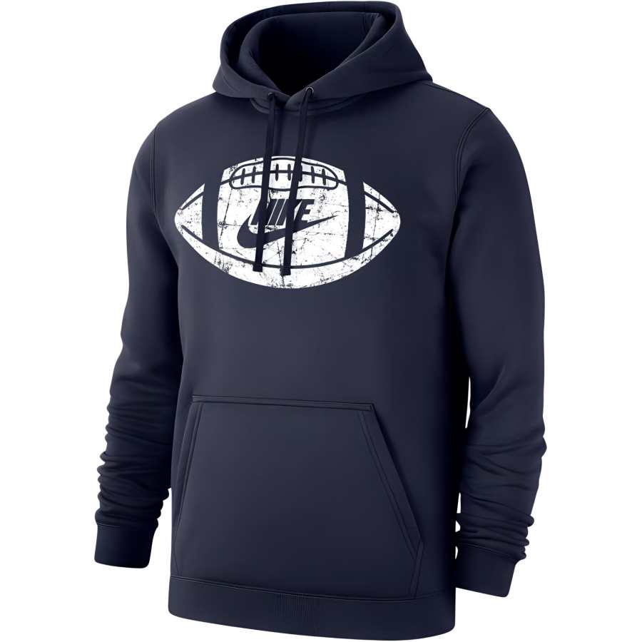 Nike Nike Sportswear Club Vintage Football Hoodie Sweatshirt Men's Marine Blue