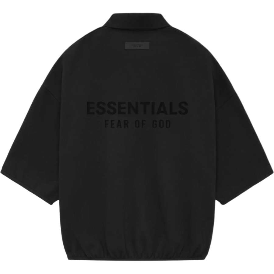 Fear Of God Essentials 2024 Summer Collection Polo Shirt Men's Dark Wood Black/Black