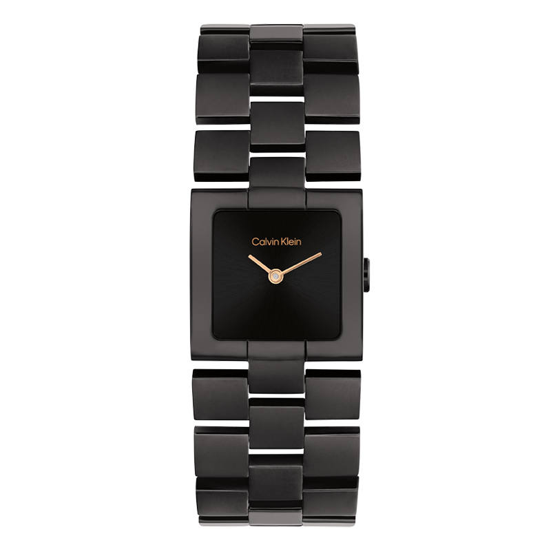CALVIN KLEIN Wrist Watches Quartz Movement Steel Strap Black Dial Women's Watch
