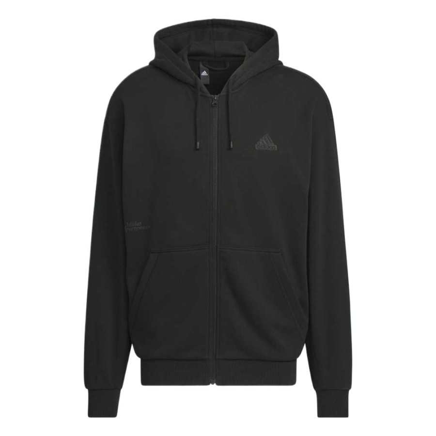 Adidas Adidas Sweatshirts Men's Black Hooded Moderate Cardigan