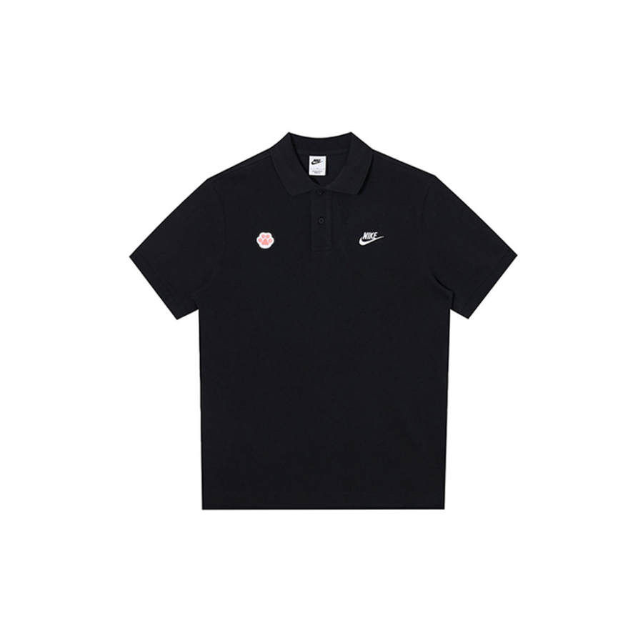 Nike Nike Polo Shirts Unisex Black Polo Collar Moderate Straight Fit