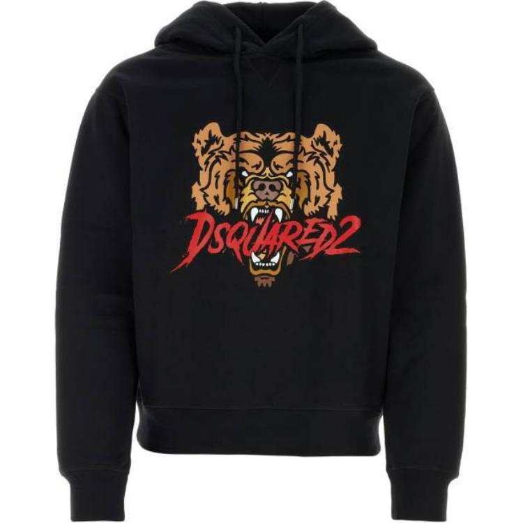 DSQUARED 2 Dsquared2 Bear Logo Cool Fit Hoodie Sweatshirt