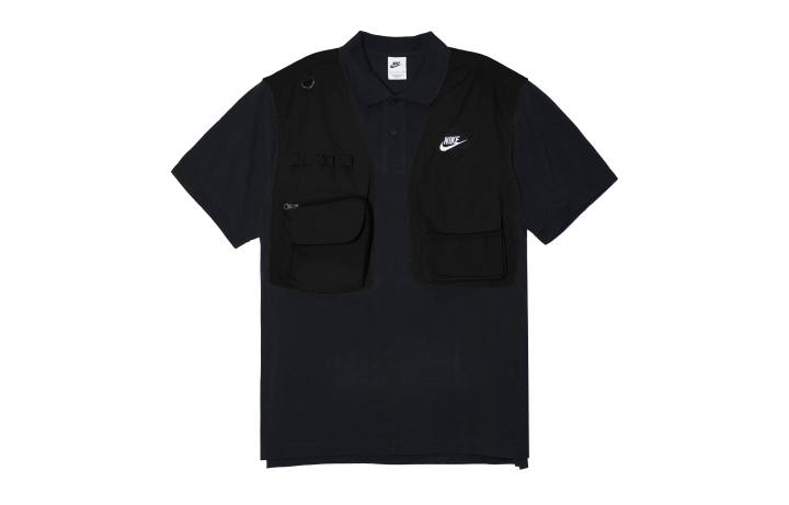 Nike Nike Polo Shirts Men's Black Polo Collar Moderate Straight Fit