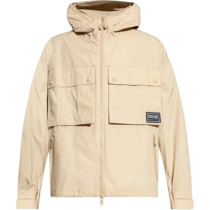 VERSACE JEANS COUTURE Logo Patch Hooded Jacket