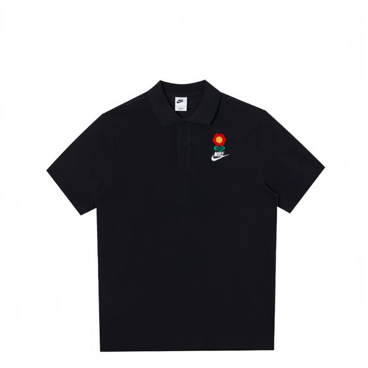 Nike Nike Polo Shirts Unisex Black Polo Collar Moderate Straight Fit