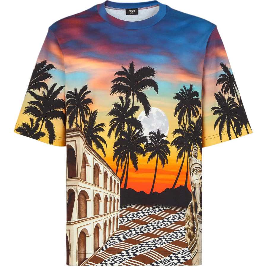FENDI Graphic Printed Crewneck T-Shirt