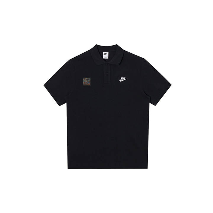 Nike Nike Polo Shirts Unisex Black Polo Collar Moderate Straight Fit