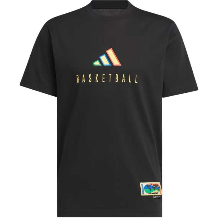 Adidas Adidas Worldwide Hoops Logo Performance Graphic Tee