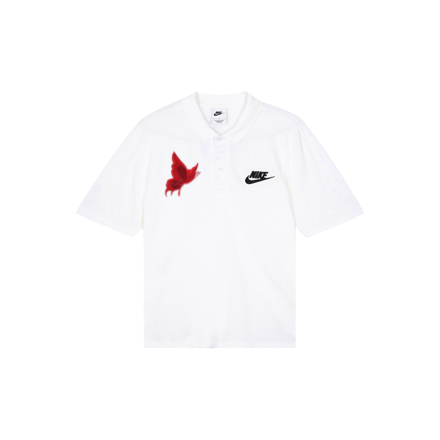 Nike Nike Polo Shirts Men's White Polo Collar Moderate Straight Fit