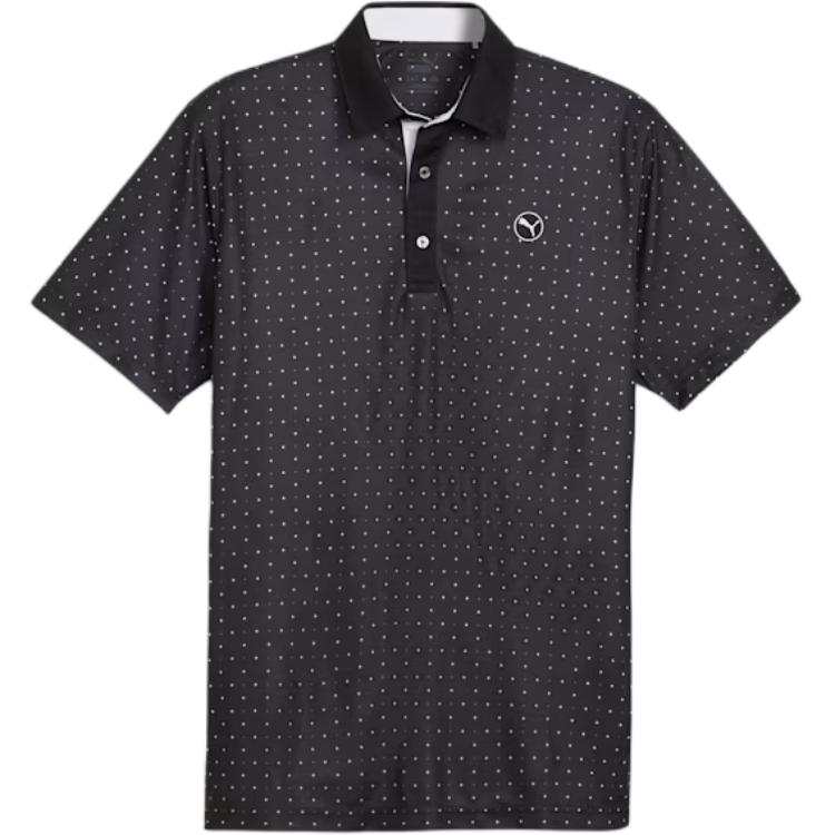 PUMA Pure Geo Polo Shirt Men's Black White