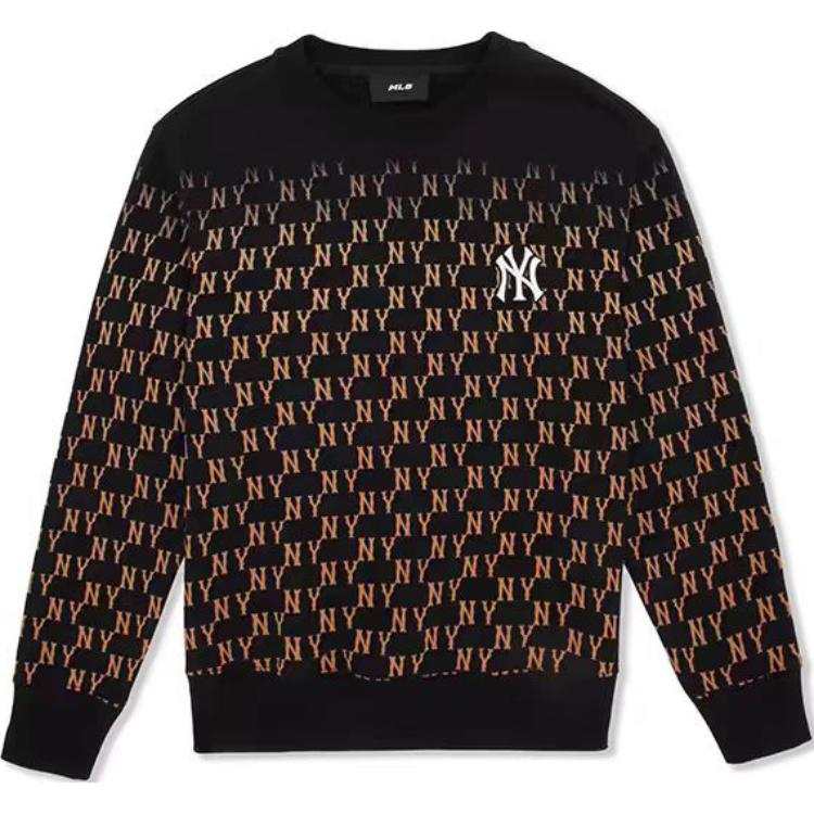 MLB New York Yankees Gradation Monogram New York Yankees Sweatshirts Sweatshirt Unisex Black
