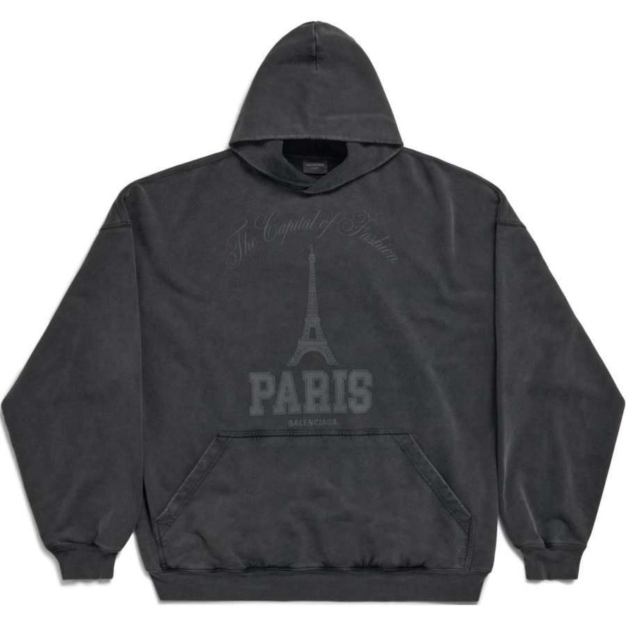 Balenciaga FW24 Sweatshirt Loose Fit Unisex Black