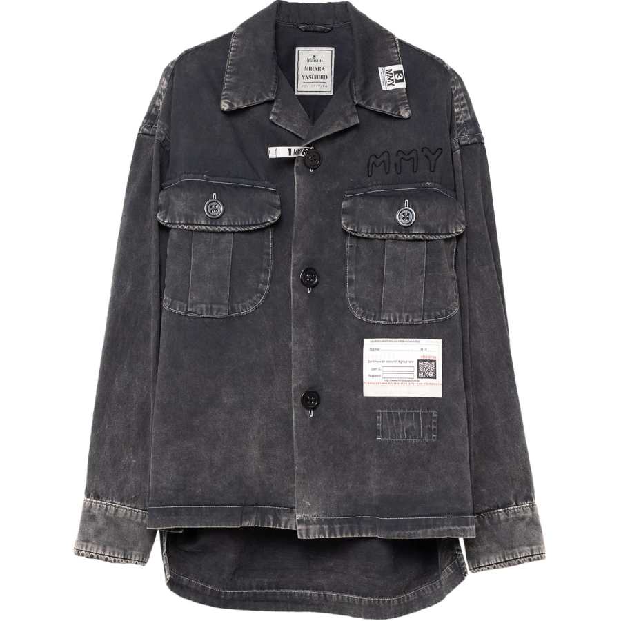 Maison Mihara Yasuhiro faded-effect denim shirt