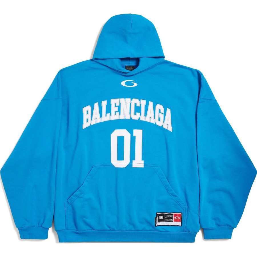 Balenciaga SS25 Sweatshirt Loose Fit Men's Blue