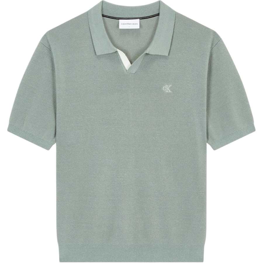 CALVIN KLEIN Polo Shirt Men's Green