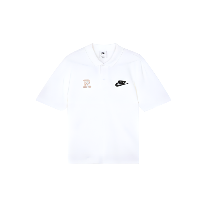 Nike Nike Polo Shirts Men's White Polo Collar Moderate Straight Fit