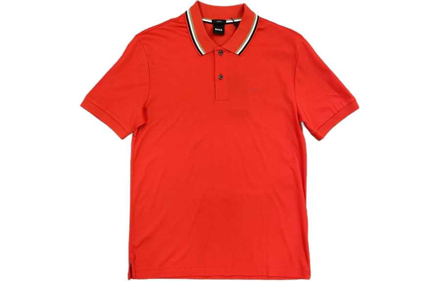 HUGO BOSS Polo Shirts Men's Red Lapel Moderate Other