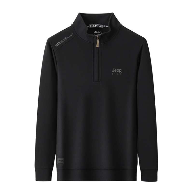 JEEP SPIRIT Sweatshirts Unisex Stand Collar Moderate