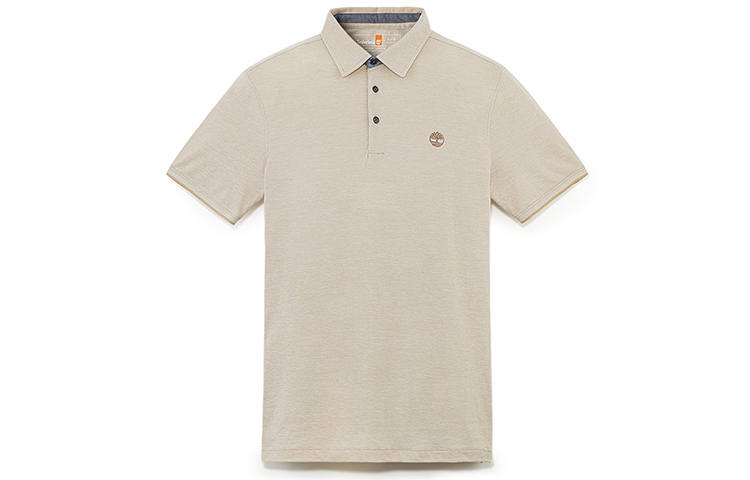 Timberland Polo Shirts Men's Liquorice Yellow Polo Collar Moderate Straight Fit