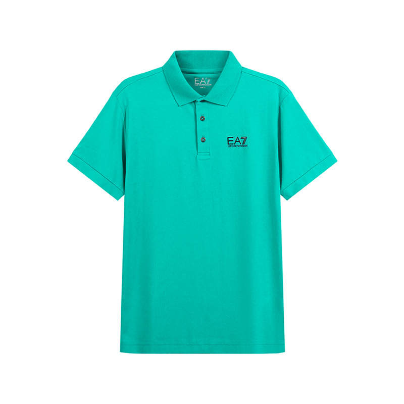 EMPORIO ARMANI EA7 SS24 Polo Shirt Men's Turquoise Green