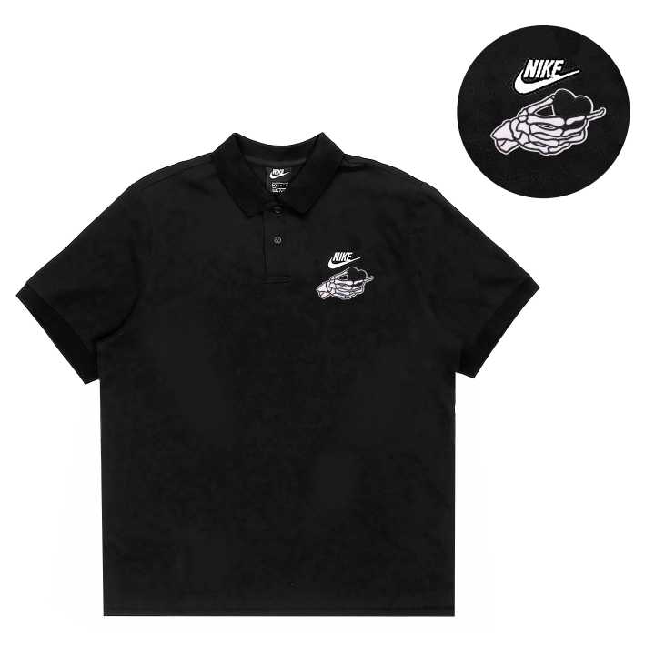 Nike Nike Polo Shirts Unisex Black Lapel Moderate Straight Fit