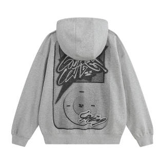 Crying Center Sweatshirts Unisex Heather Gray Hooded Moderate Regular