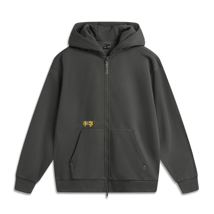 Li-Ning Li Ning Sports Life Collection Anti Static Antibacterial Thermal Fleece Lined Hooded Logo Long Sleeved Zippers Cardigan