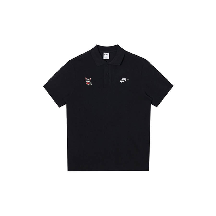 Nike Nike Polo Shirts Unisex Black Polo Collar Moderate Straight Fit