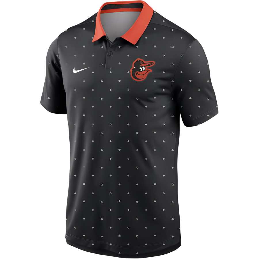 Nike Nike x MLB Nike X MLB Baltimore Orioles Legacy Icon VaporDri FIT Polo Shirt Men's Black