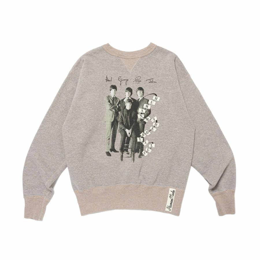 HUMAN MADE HUMAN MADE Sweatshirts Unisex Gray Crew Neck Moderate Regular