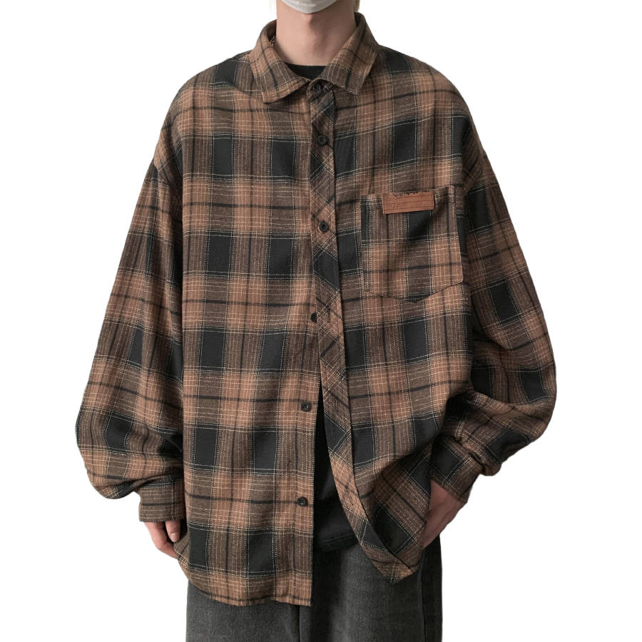 MARK WAFFLE MARK WAFFLE Shirts Unisex Lapel Moderate Shirt