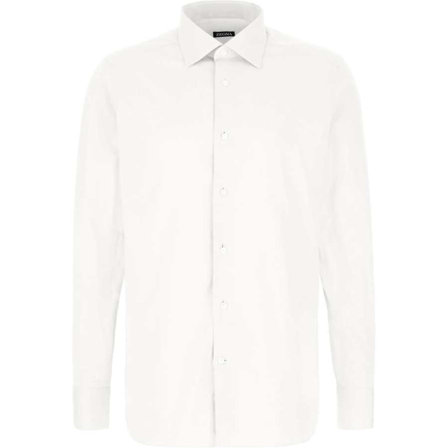 Ermenegildo Zegna Shirts Men's White Lapel Moderate Other
