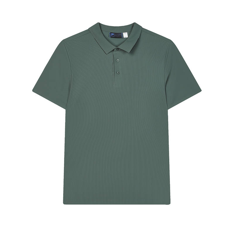FILA Polo Shirts Men's Green Snake Green Polo Collar Moderate Straight Fit