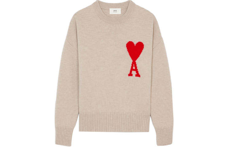 AMIPARIS AMIPARIS Sweaters Unisex Champagne Crew Neck Moderate Base Layer