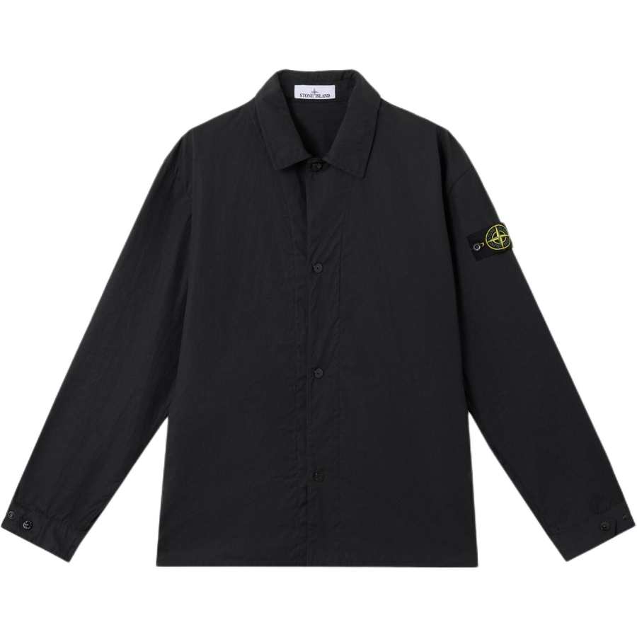 STONE ISLAND Shirts Men's Black Lapel Moderate