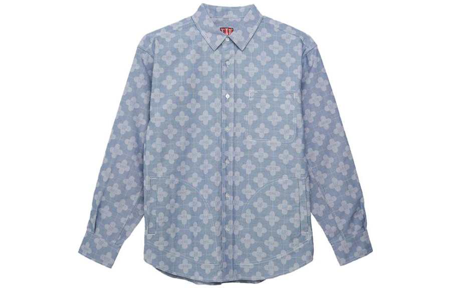 GAP X DOE Shirts Unisex Light Blue Pointed Collar Moderate Other