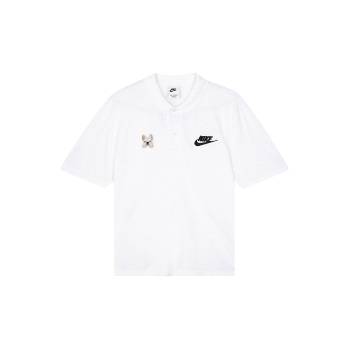 Nike Nike Polo Shirts Men's White Polo Collar Moderate Straight Fit