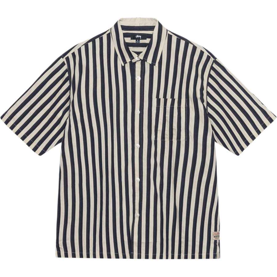 Stussy Boxy Flat Striped Hem Shirt