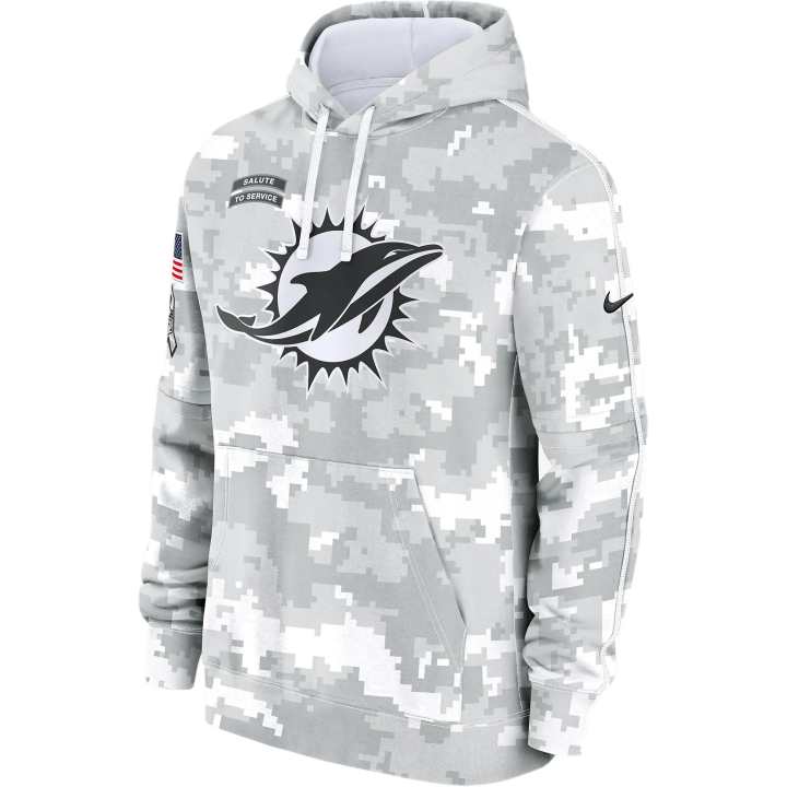 Nike Nike Miami Dolphins Salute To Service Primary Edge Club Men's Nike Nfl Pullover Hoodie
