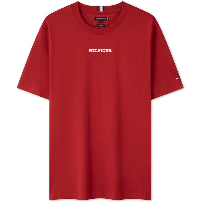 Tommy Hilfiger T Shirts Men's Crew Neck Moderate Straight Fit