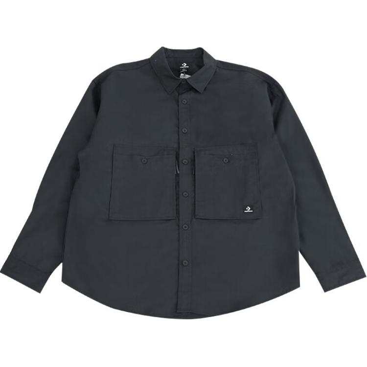 Converse Converse Shirts Unisex Black Lapel Moderate Workwear