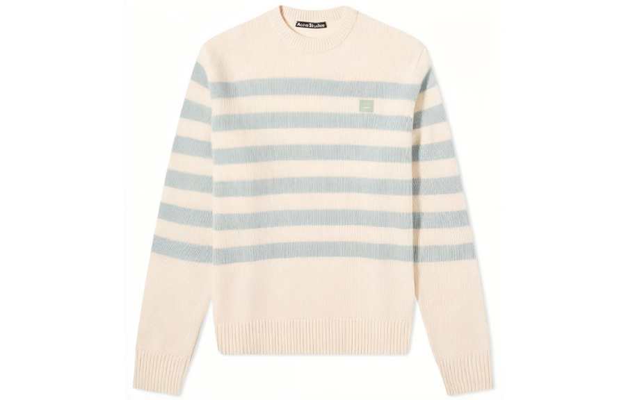 Acne Studios Acne Studios Sweaters Unisex Beige Green Crew Neck Moderate Other