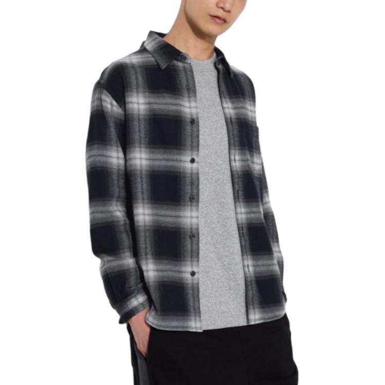UNIQLO Shirts Unisex Black Lapel Thin Other