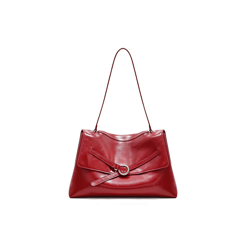 MUVA MUVA Cowhide Split Leather Shoulder Bag Large Women's Multicolor