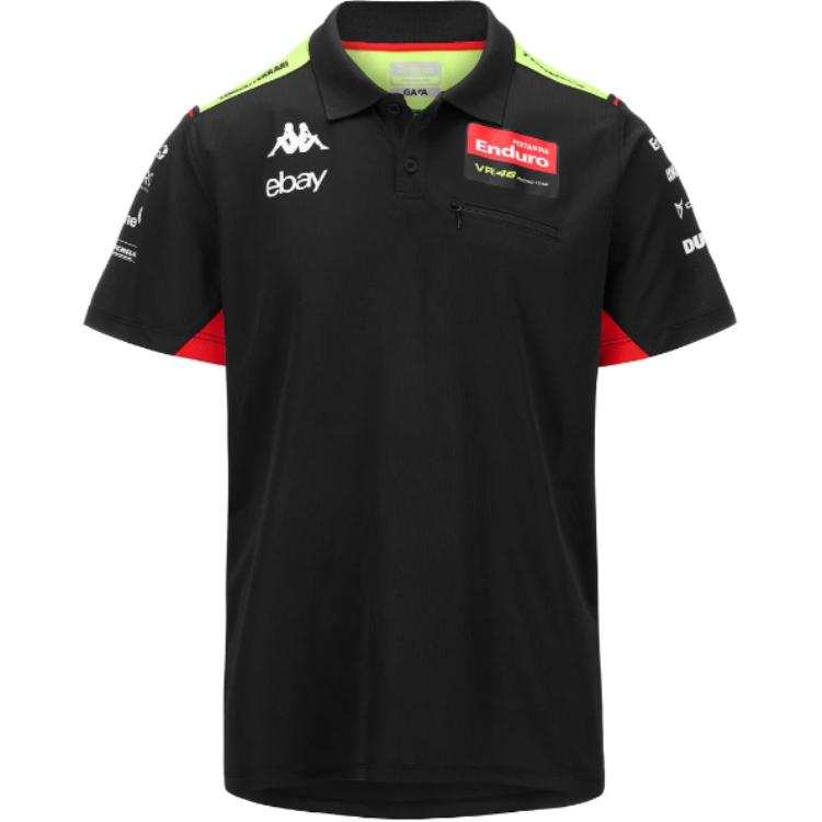 Kappa x VR46 LIANMINGKUAN Polo Shirt Men's Black