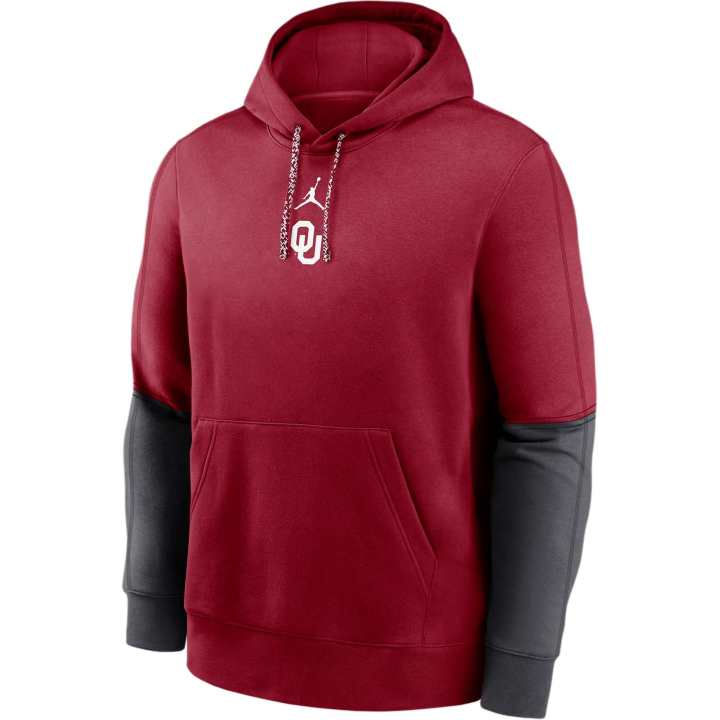 Jordan Jordan Oklahoma Sooners Sideline Team Issue Club Men's Nike College Pullover Hoodie