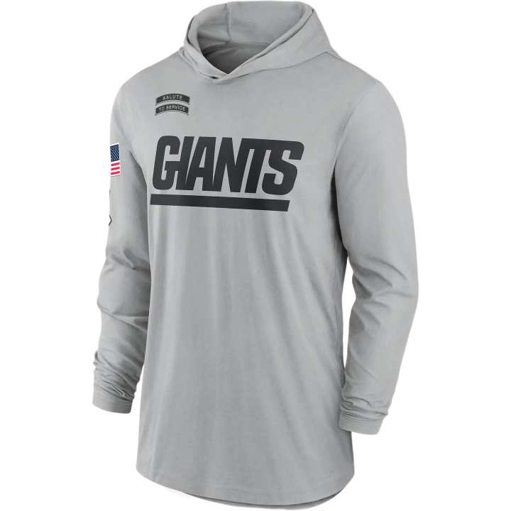 Nike Nike New York Giants Salute To Service Edge Mascot Lockup Men's Nike Dri FIT Nfl Long Sleeve Hooded Top