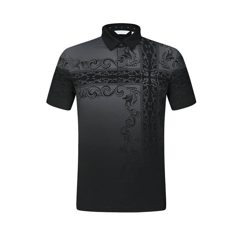 FILA Polo Shirts Men's All Over Print 2 Polo Collar Moderate Straight Fit