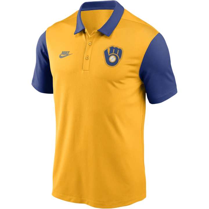 Nike Nike Milwaukee Brewers Cooperstown Victory Men's Nike Dri-FIT Mlb Polo