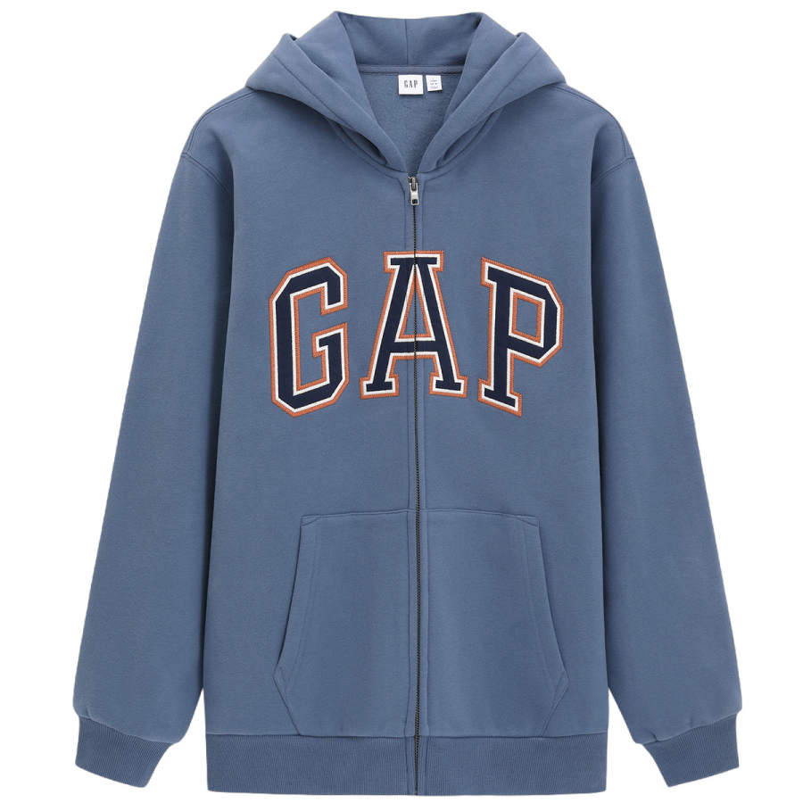 GAP Fall Winter Fleece Classic Letter Logo Fleece Lined Hooded Casual Sweatshirt Unisex